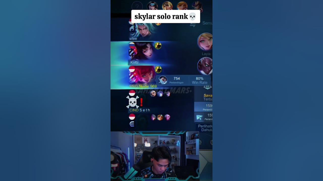 ketika skylar solo rank #mobilelegends #rrqskylar #shorts