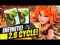 INFINITE SWARM!! NEW 2.6 GOBLIN BARREL CYCLE IN CLASH ROYALE!!