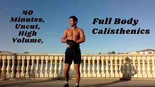40 minutes, Uncut, High Volume Calisthenics Workout | FULL BODY