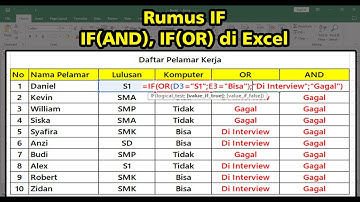 Rumus IF, AND, OR di Excel