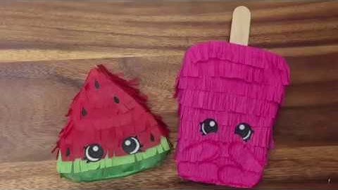 Mini piñatas Kawaii manualidades DIY Shopkins pinata tutorial for party favors