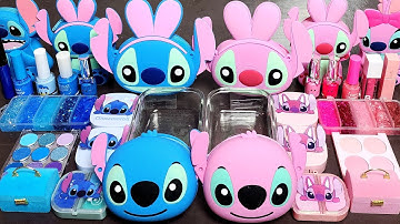 [ASMR]Stitch vs Engel Slime Mixing Random Into Slime!Satisfying slime video #ASMR#Slime#satisfying