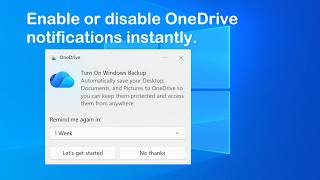 How to Disable and Enable OneDrive Notifications in Seconds