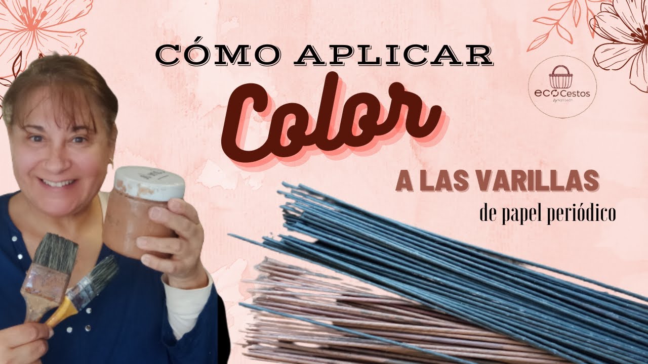 Cómo aplicar color a las varillas de papel periódico