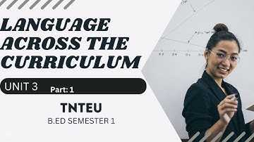 Language Across The Curriculum Unit 3   INTEGRATED CURRICULUM AND LANGUAGE EDUCATION (Part -1)