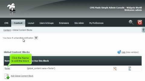 Tutorial: How to edit global content block in CMS Made Simple | LayerOnline Web Hosting