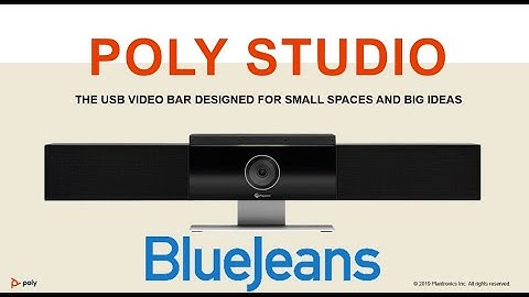 Using Poly Studio USB with BlueJeans