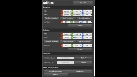Editor Utility Widget