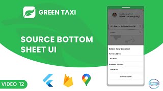 Source BottomSheet UI || Taxi App Flutter screenshot 1
