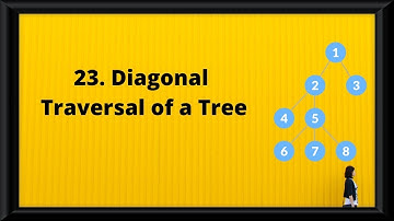 23. Diagonal Traversal of Binary Tree | Tree data structure
