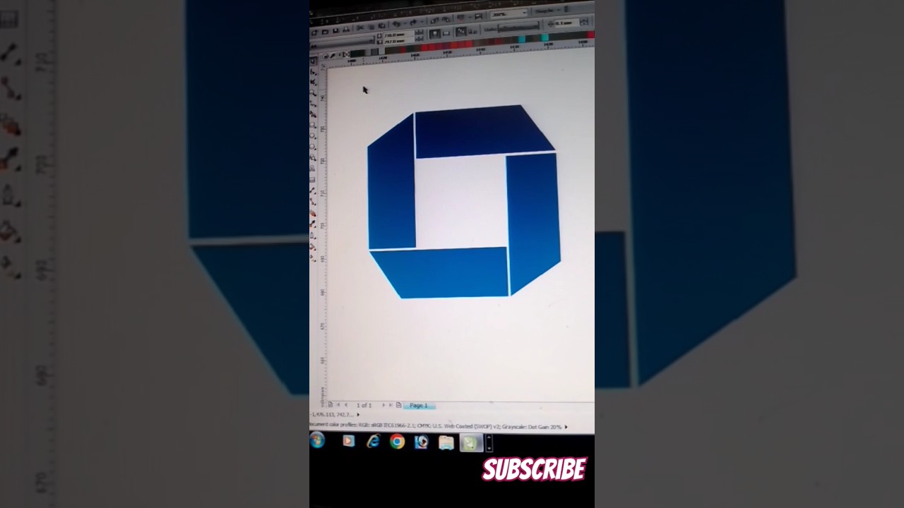 How To Create Chase Bank Logo In Corldraw | Chase Bank Logo 2025 | #shorts #shortvideo #chasebank