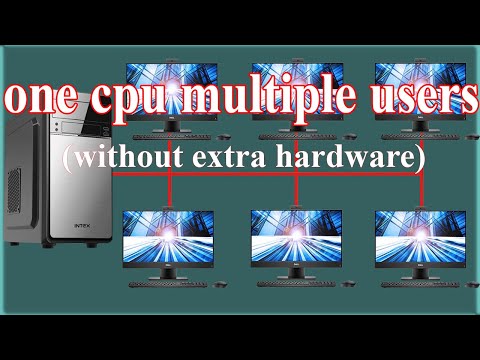 Single CPU Multi user setup (Without Extra Hardware)connect multiple monitor keyboard mouse to pc