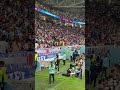 Amazing Japanese fans chant during Japan vs Croatia at 2022 FIFA World Cup in Qataar