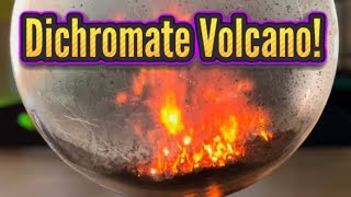 Dichromate Volcano in RamZland!🔥 (NH4)2Cr207 → N2 + 4H20 + Cr2O3 #STEM #Science