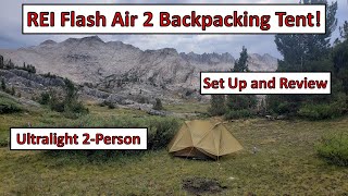 REI Flash Air 2 Ultralight 2Person Backpacking Tent  Set Up and Review