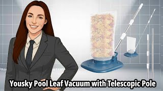 Yousky Pool Leaf Vacuum With Telescopic Pole Above Ground And In-Ground Pool Cordless Pool Cleaner