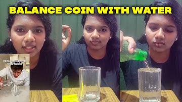 Balance COIN with WATER !! 😱 | Science Experiments #shorts