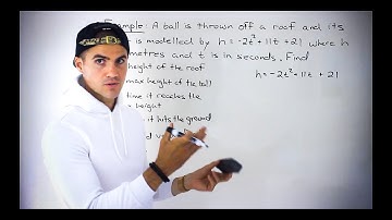 Grade 10 Math (Ontario, MPM2D) - Ball Thrown Off Roof Quadratic Problem