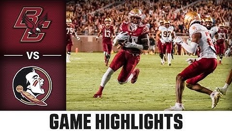 Boston College vs. Florida State Football Highlights (2022)