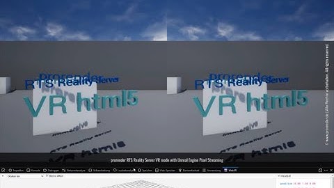 prorender RTS Reality Server VR - Unreal Engine Pixel Streaming - html5 VR real-time visualization