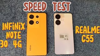 INFINIX NOTE 30 4g vs. REALME C55 | Speed Test