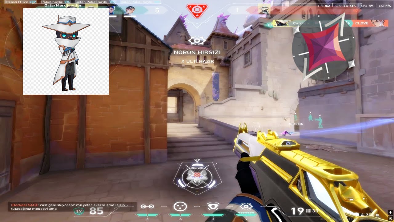 ESKİ BİR İMMORTAL OYUNCUSUSUNDUR VE YENİ MAPDE SENTİNEL OYNARAK 33 VURMUŞŞSUNDUR #valorant