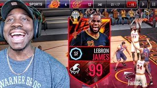 99 OVR MASTER LEBRON JAMES CATCHING ALLEY-OOPS! NBA Live Mobile 16 Gameplay Ep. 134