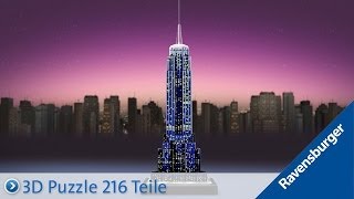 Ravensburger 3D Puzzle-Bauwerk Empire State Building bei Nacht