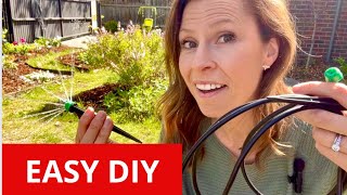 How to set up an automatic WATERING system (cheaply!) // Self Timer Drip & Sprinkler // Gardening