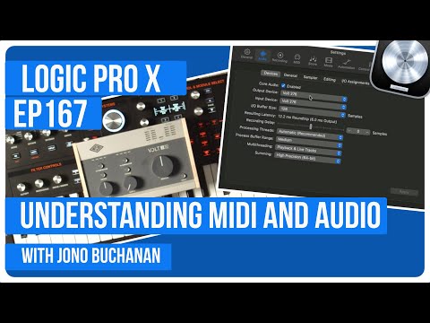 Logic Pro: понимание MIDI и аудиоподключений