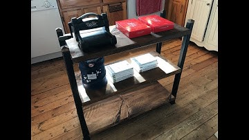 DIY rustic wood and steel shelves part 2