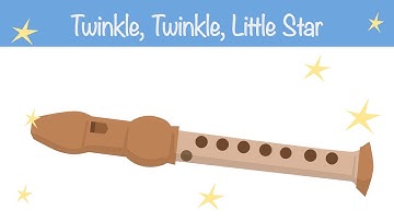 Twinkle, Twinkle, Little Star - Recorder tutorial and songs for beginners - Normal speed