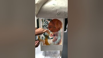 Mixed media intaglio print with collagraph plate #printmaking #art #abstract #collagraph #intaglio