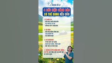 4 dấu hiệu cảnh báo cơ thể đang kêu cứu #duocsily #dsly #chamsocsuckhoe