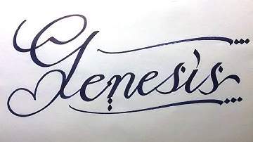 Genesis Name Signature Calligraphy Status | How to Cursive write with cut Marker #genesis @genesis