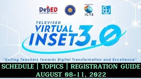 TELEVISED VINSET 3.0 (VIRTUAL INSET 3.0) WITH CPD UNITS | SCHEDULE, TOPICS & REGISTRATION GUIDE
