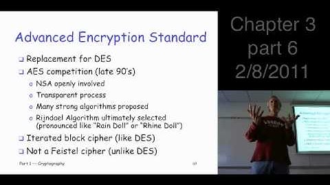 Chapter 3, part 6: Symmetric Key Crypto --- block ciphers, AES