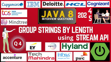 Java 8 Stream API Interview Questions: Group Strings by Length | Sort String by Length using Java 8