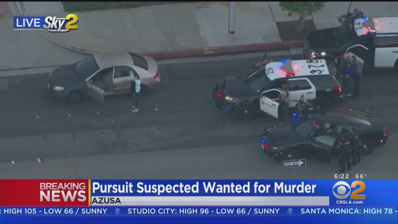 2 Arrested In Azusa After High Speed Chase Linked To Murder Case YouTube