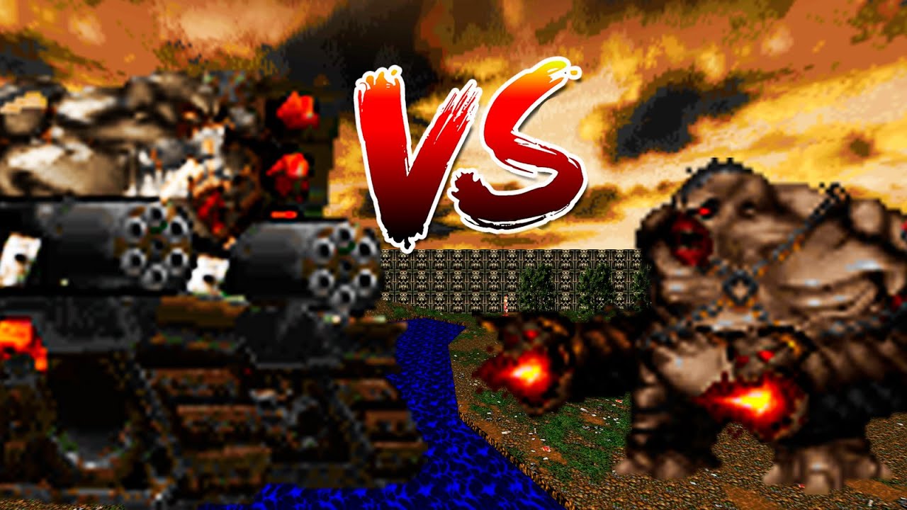 Juggernaut vs Volcabus - BRUTAL DOOM Monster Infighting - YouTube