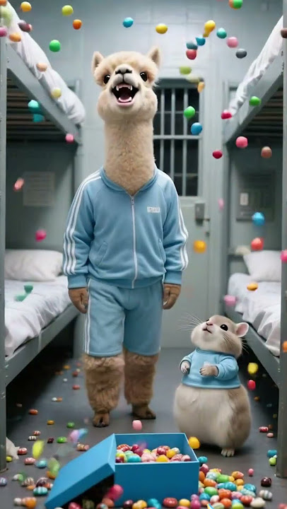Totoro and Alpaca playing dalgona Candy Game #animals #cute#dalgona#funny #animation