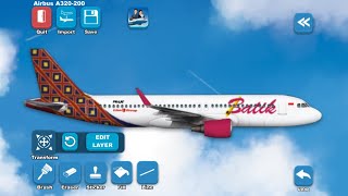 Livery of BATIK AIR on the A320-200 | Airlines Painter Tutorials #22 | Airplane Painter #aviation
