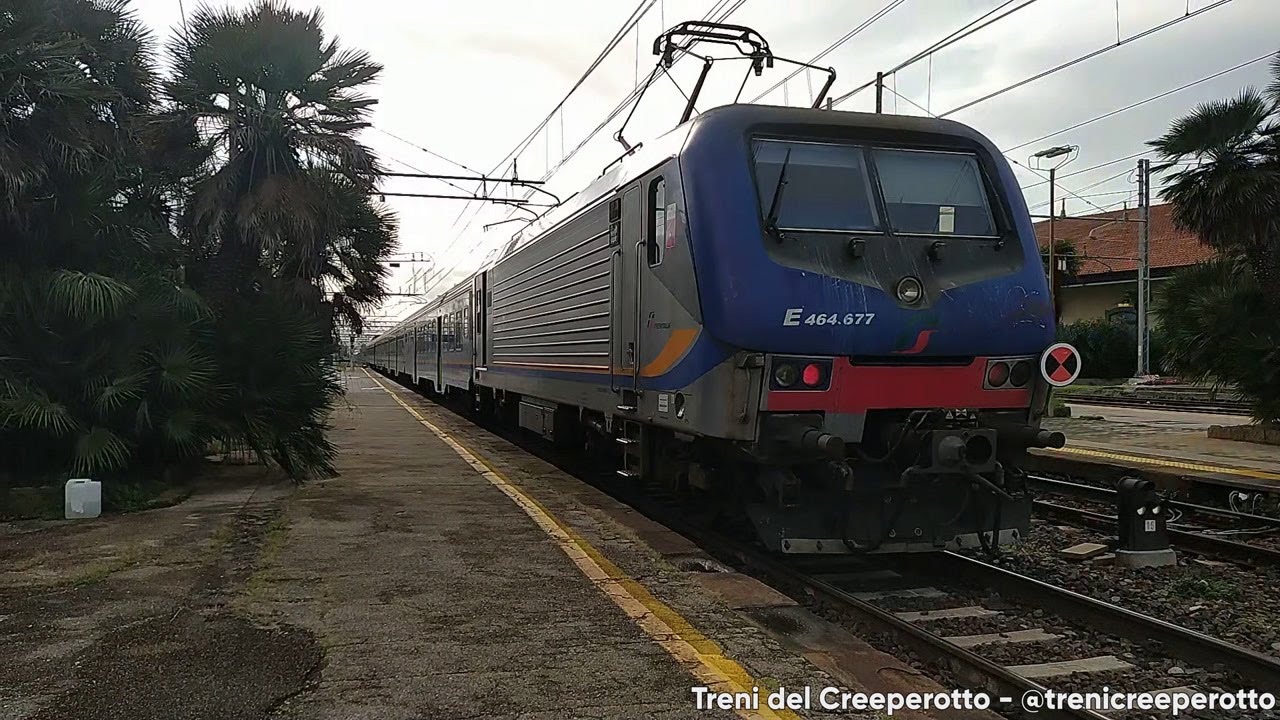 Treno Regionale Veloce 4027 con E464.677 & MD in partenza a Livorno Centrale (14/12/2023)