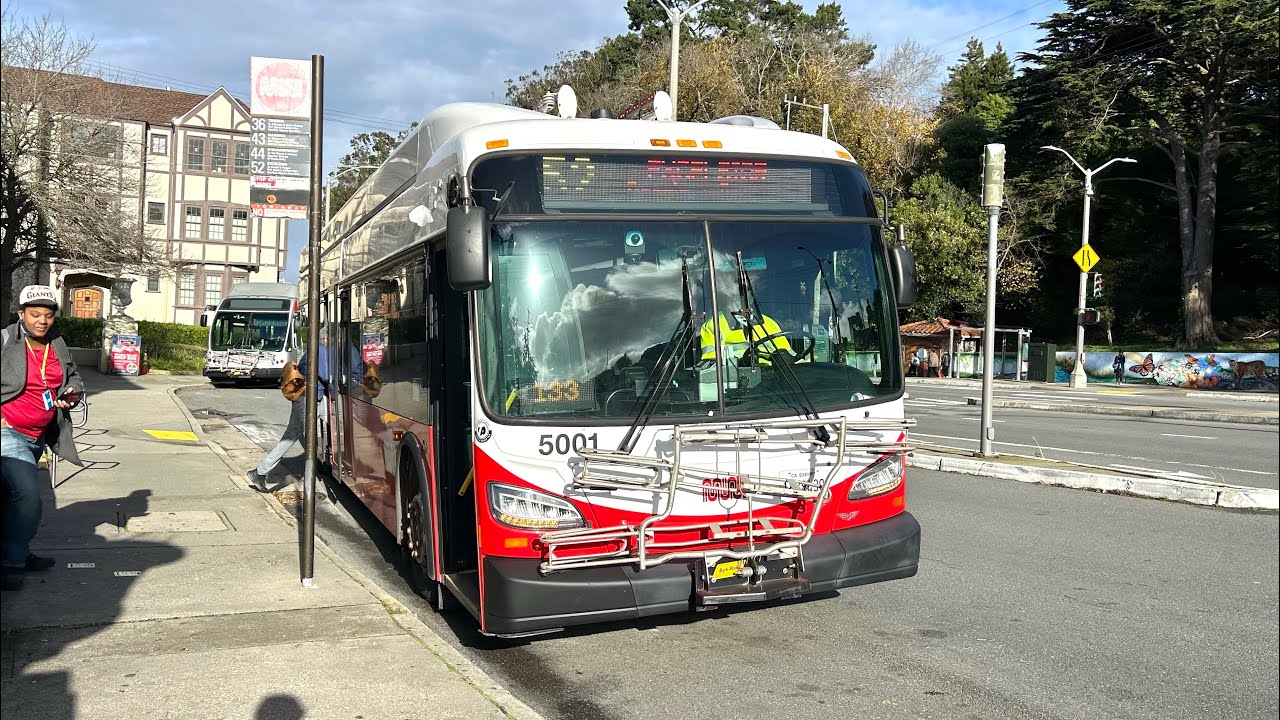 ⁴ᴷ⁶⁰ Almost Malfunctioned | SF Muni: 2021 New Flyer Xcelsior XE40 #5001 on 52 Excelsior