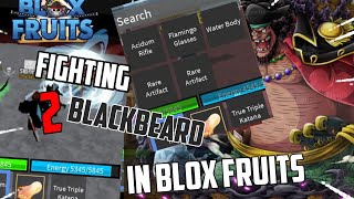 Defeating 2 Blackbeard In Blox Fruits Roblox Youtube - blackbeard roblox
