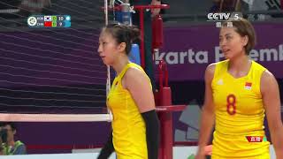 Volleyball China Vs Korea 2018 Asian Games 2018年雅加达亚运会女排小组赛中国Vs韩国