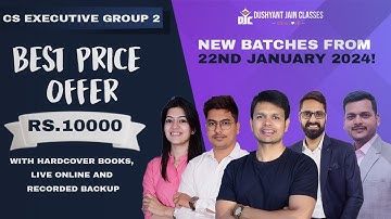 Demos Day 2 - CS Exe Module 2! CMSL 8.30 AM, IPR 10.15AM, ECIPL, 11.30Am, Tax 1.30 Am! DJC