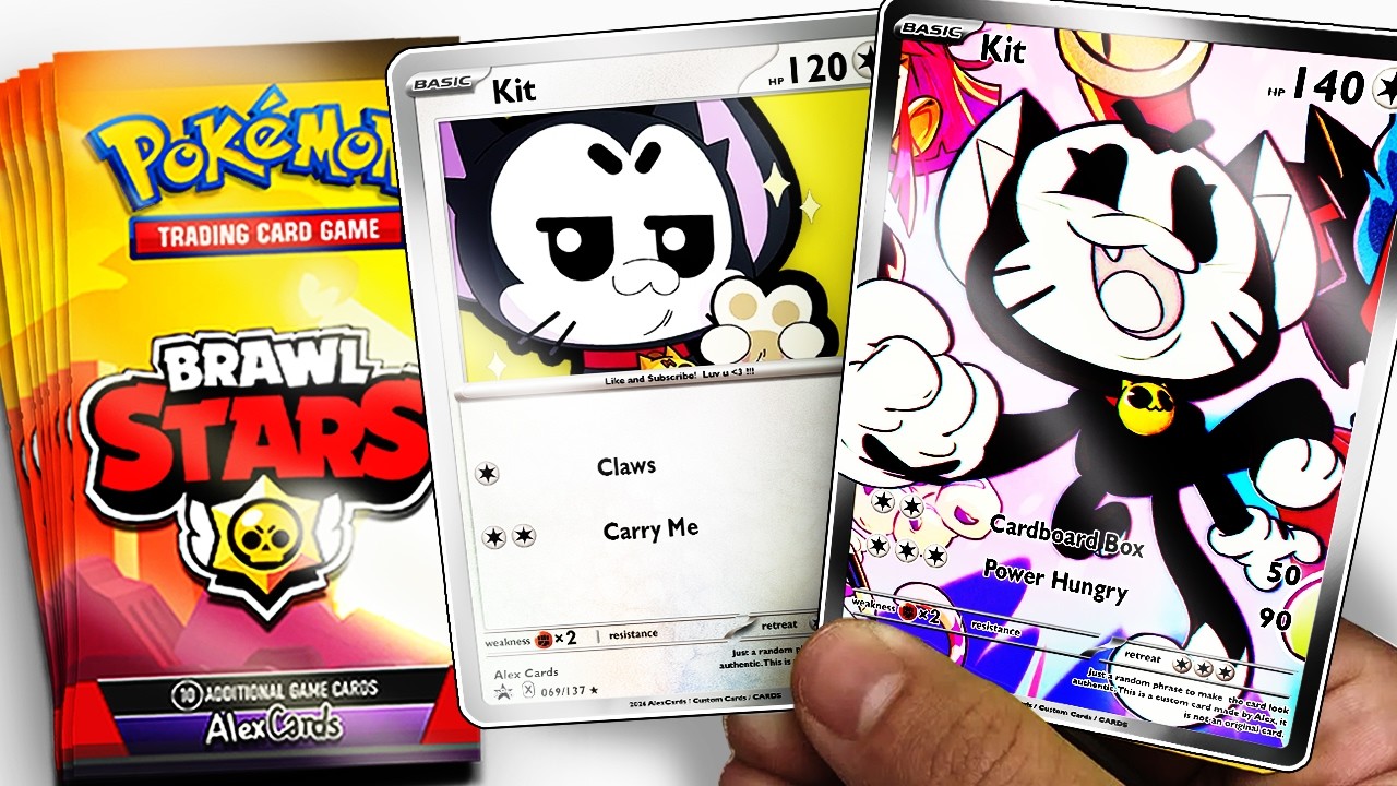 brawl stars pokemon cards I Opened EVERY 