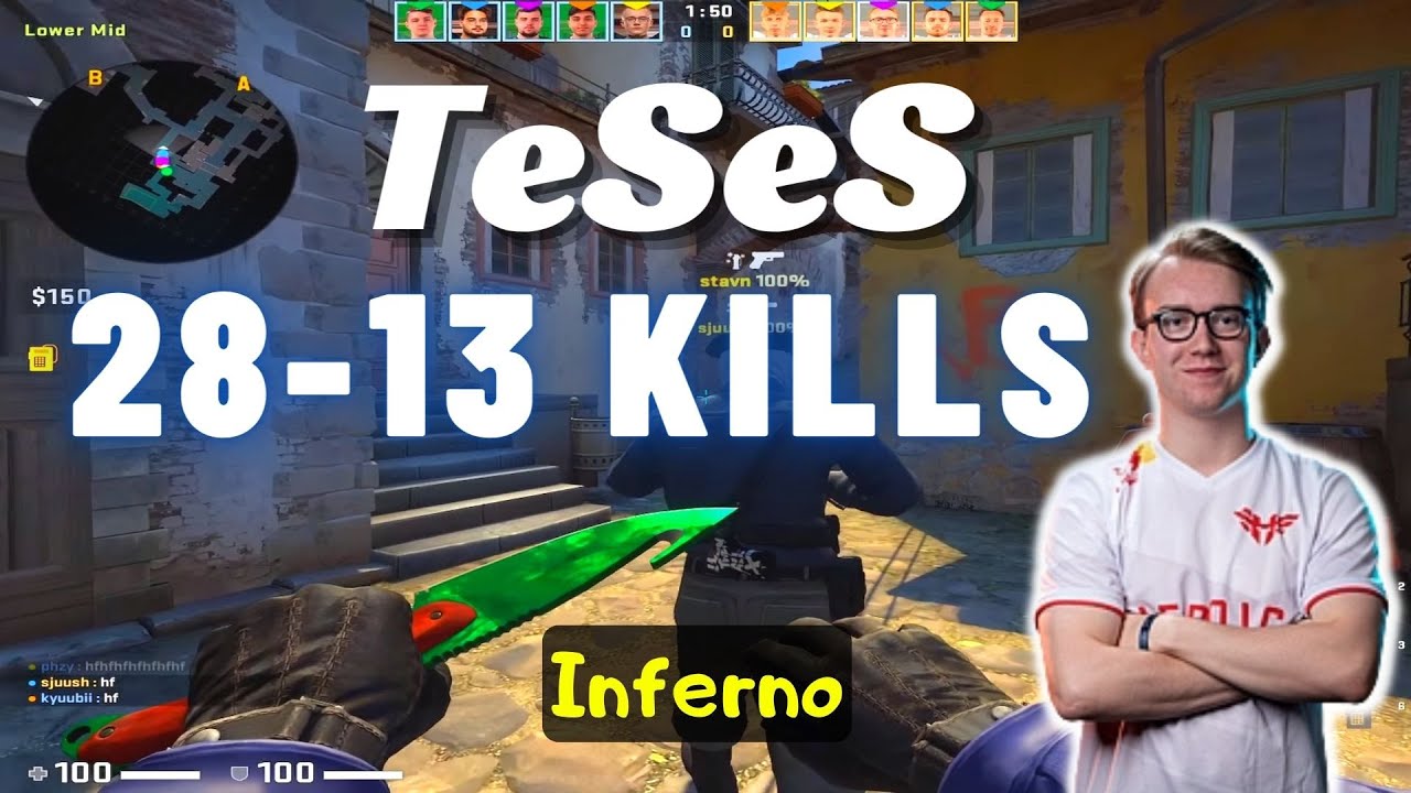 CSGO POV Heroic TeSeS (28-13) vs Sangal (Inferno) 𝙒𝙞𝙣 (16-11 ...