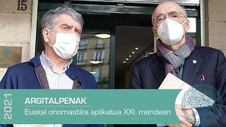 2021: 'Onomastika aplikatua XXI. mendean' liburua